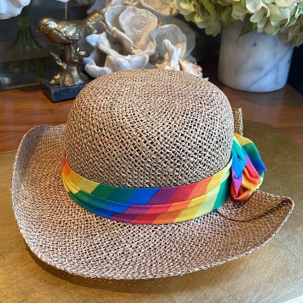 VTG Rainbow Sash Woven Hat
